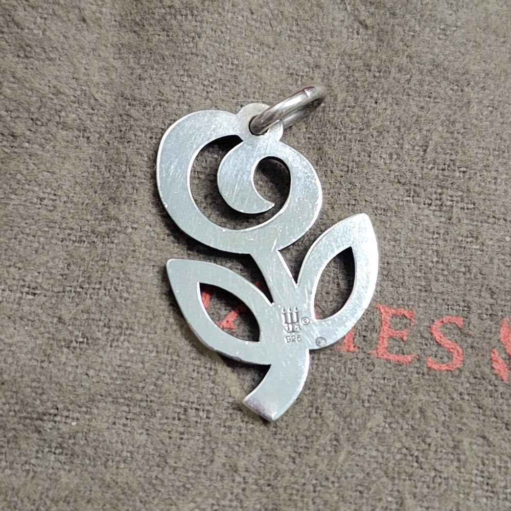 James Avery Silver Floral Pendant - Picture 5 of 6